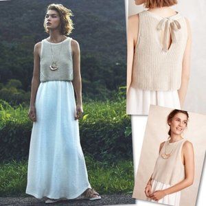 Anthropologie Knit Maxi Dress | Moth | Layered Sweater Dress